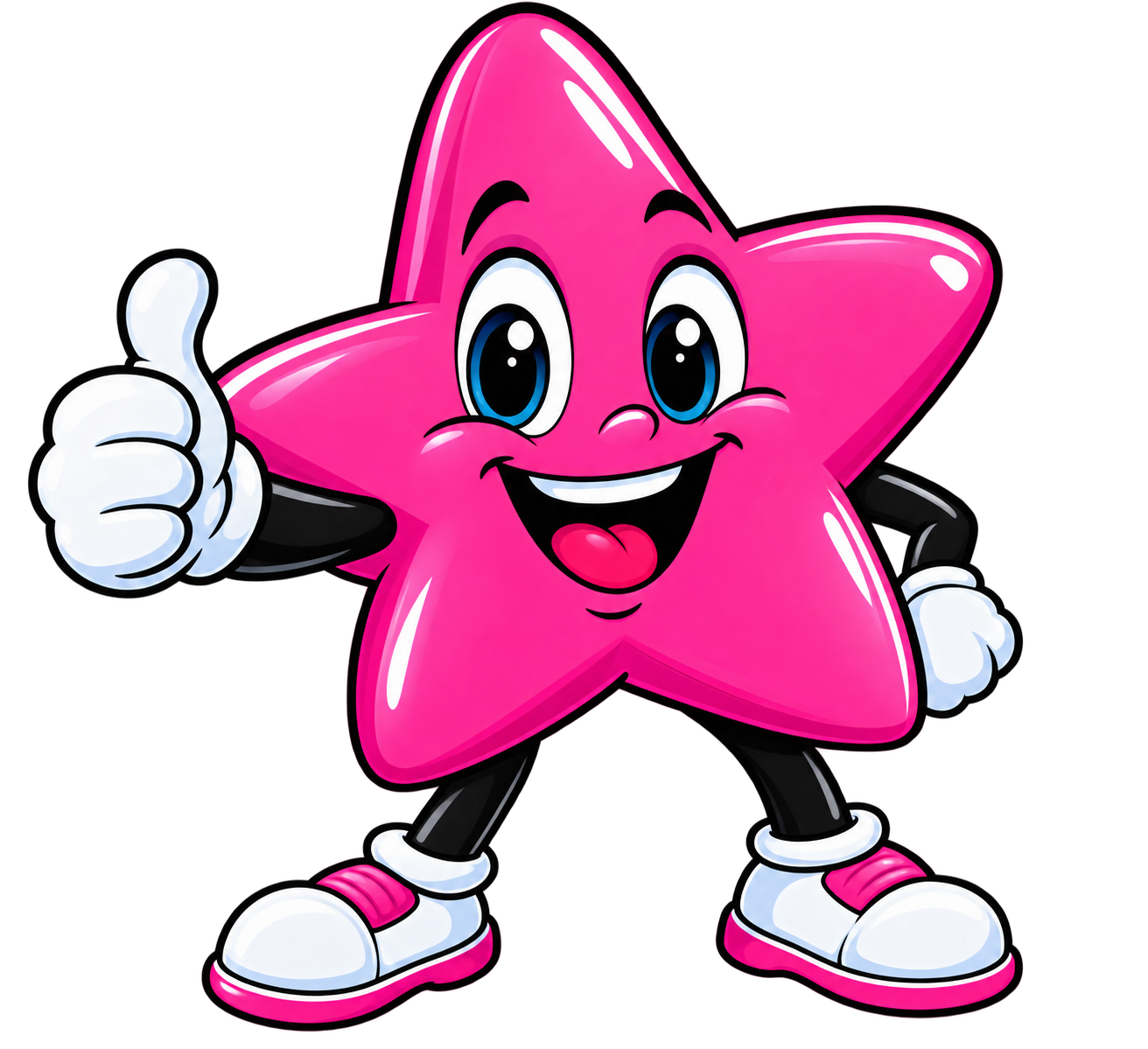 Bouncy the Star giving a thumbs up